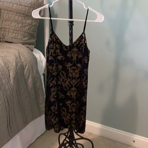 New Orleans style black and gold sequin dress